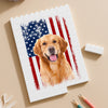 Custom Dog Photo America Flag Building Brick Block TH10 170007