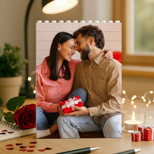 Custom Couple Photo Side By Side, A Lifetime Together Building Brick Blocks LM32 899157