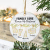 Custom Pearl Family Love Knows No Distance 3D Effect Ceramic Ornament LM32 895529