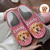 Custom Dog Photo Flannel Patten Slipper Xmas Gift For Dog Lovers CH07 896270