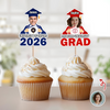 Custom Funny Face Class of 2026 Graduation Cupcake Topper LM32 899149