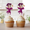 Custom Funny Face Graduation Decoration Cupcake Toppers HA75 920064