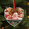 Personalized My First Christmas Heart Glass Ornament, Baby Keepsake Gift CH07 180718