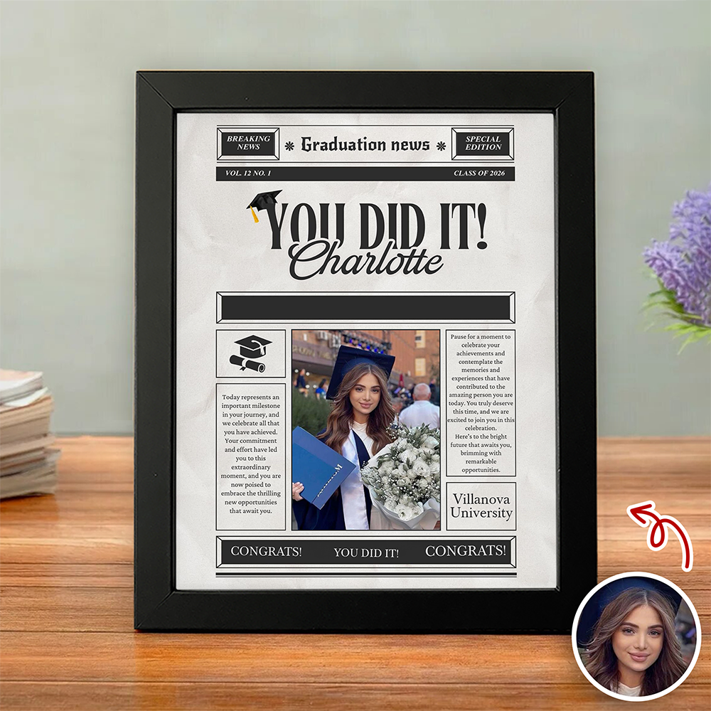Custom Photo Graduation News You Did It Magazine Picture Frame LM32 899207