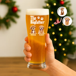 Custom Dog Photo The Dog Father Pilsner Glass Gift for Dog Lovers HA75 892882