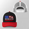 Personalized Best Dog Dad, Dog Mom Ever America Flag Trucker Hat For Dog Lover TH10 170267