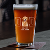 Custom Dog Cat Photo Dad Est Beer Glass- Personalized Dog Lover Gift CH07 911476