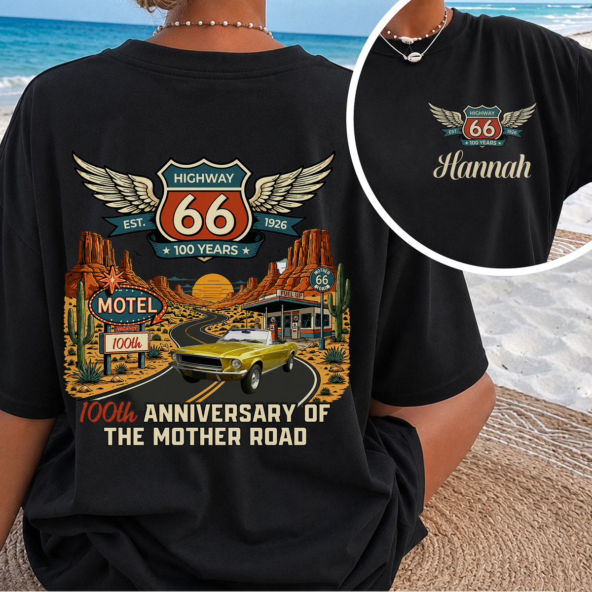 Route 66 100th Anniversary The Mother Road Back & Front Comfort Shirt Car Lover Gift CH07 911724