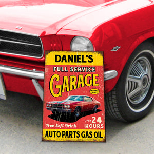 Custom Car Photo Full Service Garage Signs - Personalized Metal Sign CH07 896234
