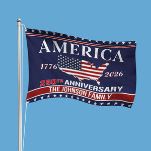 Personalized Family Name America 250th Anniversary Banner House Flag LM32 897751