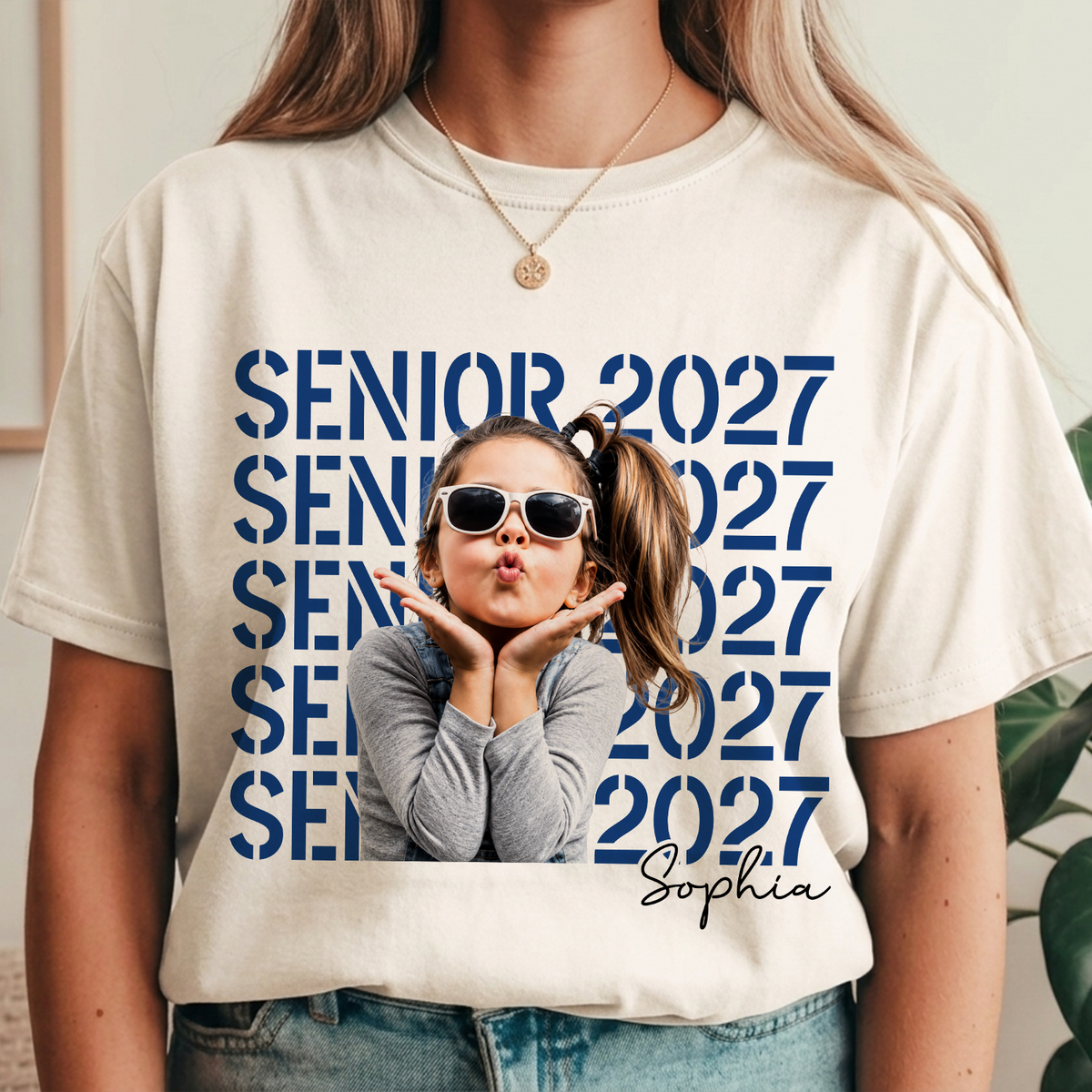 Custom Photo Senior 2027 Comfort Shirt - Personalized Senior Gift, Proud Family Gift HO82 903220