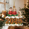 You & Me And The Dog Cozy Xmas Crew Acrylic Ornament Personalized Gift For Christmas HO82 900114