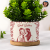 Custom Photo Pencil Sketch Soul Sister Toile Style Plant Pot – Personalized Gift for Besties HA75 921936