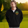 Custom Name Best Dad By Par Printed Quarter Zip Gift For Golf Lover TH10 898207