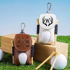 Custom Name Golf Lovers Leather Golf Ball Bag Gift For Golf Player CH07 899856