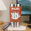 Custom Kids Names Papa Fist Bump Leather Tumbler - Personalized Gift for Dad And Grandpa HO82 902614