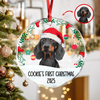 Custom Photo First Christmas Glass Ornament For Dog Lover TH10 894283
