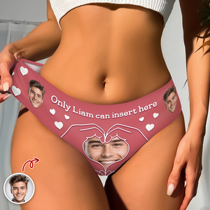 Custom Photo Only Him Underwear Women Briefs Funny Valentine Gift HA75 920040