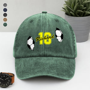 Personalised Cracked Ball Sports Classic Peak Washed Baseball Denim Cap LM32 893979