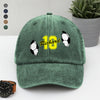 Personalised Cracked Ball Sports Classic Peak Washed Baseball Denim Cap LM32 893979