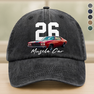 Upload Car Photo And Number Washed Denim Cap TH10 896975