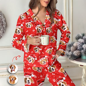 Custom Dog Photo Santa Claus Matching Christmas Pajamas LM32 895693
