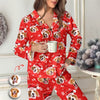 Custom Dog Photo Santa Claus Matching Christmas Pajamas LM32 895693