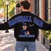 Custom Photo Baseball Dad Shoulder To Shoulder Sweatshirt CH07 181180