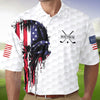 Personalized American Skull Flag Polo Shirt Gift For Golfer, Golf Lovers CH07 899870