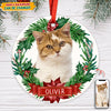 Custom Cat Photo Ceramic Ornament For Christmas N304 889851