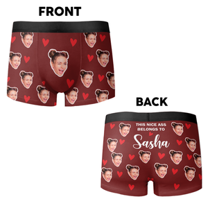 Custom Face Photo Men's Boxer Anniversary Gift for Husband, Funny Boyfriend HO82 900834