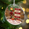 Custom Family Name & Year Christmas Tree Glass Ornament Santa Snowman Holiday Keepsake For Family TH10 171301