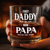 Personalized First Dad Now Grandpa Whiskey Glass Gift For Father's Day TH10 169611