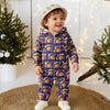 Custom Human Face Photo With Colorful Christmas Lights Onesie Pajamas HO82 900188
