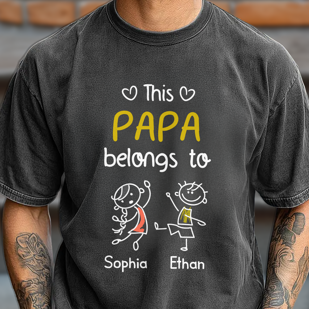 Personalized This Papa Belongs To Us Comfort Shirt Father’s Day Gift HA75 921440