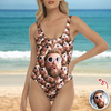 Custom Face One-Piece Swimsuit Beachwear Gift LM32 669497