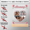 Custom Photo Mom, To Me You're The World Personalized Acrylic Plaque LED Night Light Gift For Mom Grandma CH07 895258