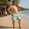 Custom Funny Men Swim Beach Short, Personalized Birthday Gifts For Husband, Son, Grandson, Brother, Grandpa, Dad, Yourself - Rear View Approved HO82 903108