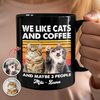 Custom Photo I Like Cats And Coffee Personalized Black Mug Gift For Cat Lovers LM32 895035
