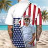 Custom Photo And Name Golf USA Flag Pattern Hawaii Shirt HA75 898756
