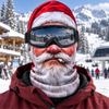 Funny 3D Santa Face Ski Mask, 3D Novelty Mask for Skiing & Snowboarding CH07 180766