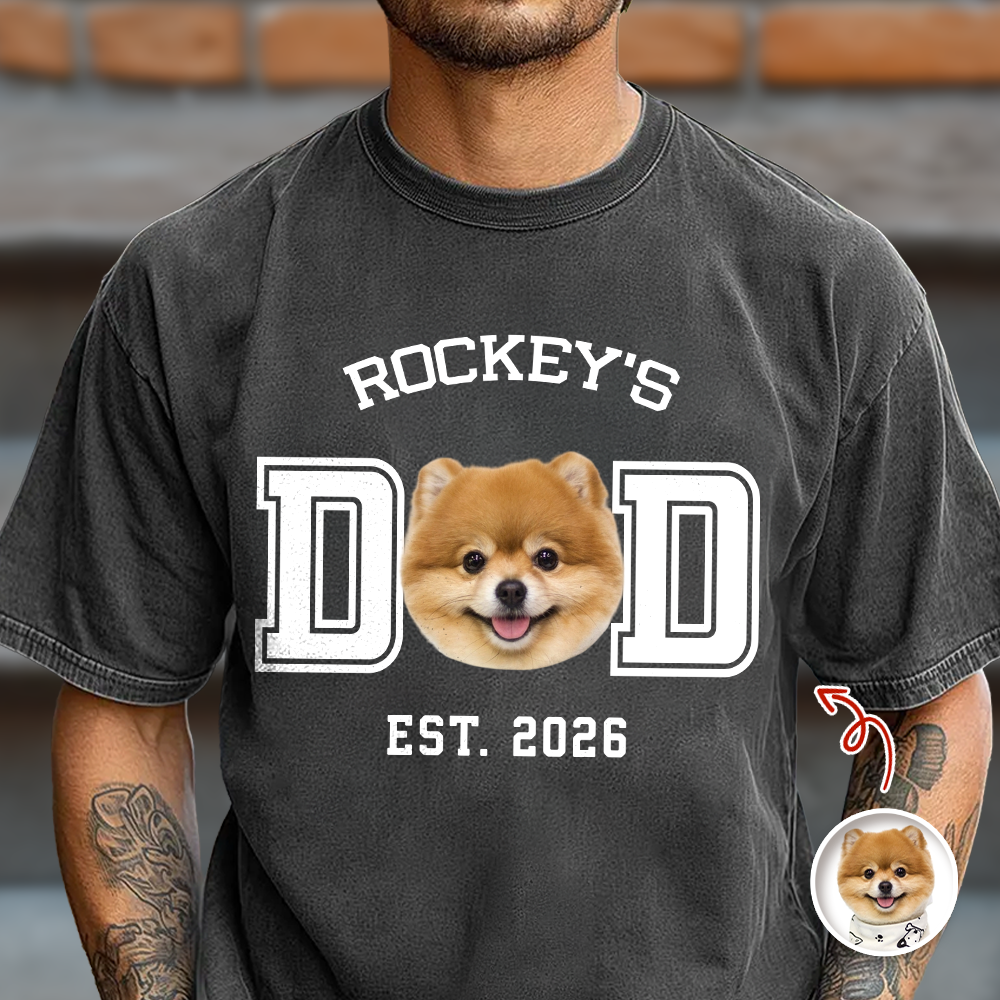 Custom Photo Dog Cat Dad Est Comfort Shirt Gift For Pet Lover HA75 921424