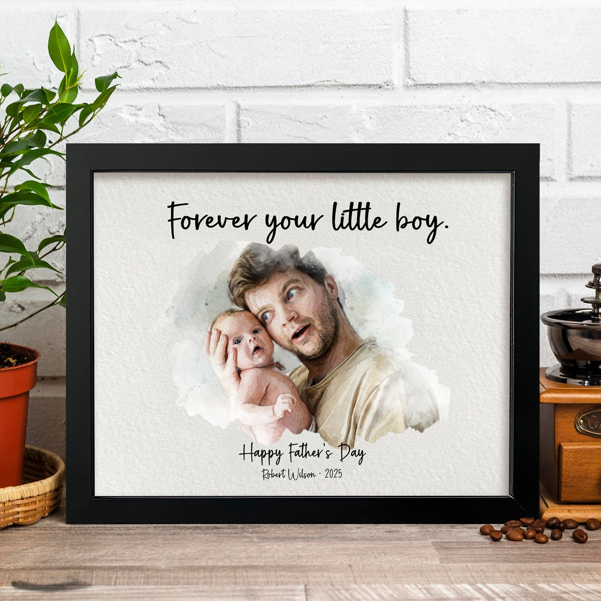 Custom Photo Forever Your Little Boy Picture Frame - Gift for Father’s Day HO82 902282