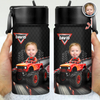 Custom Kid Photo Racing Into Adventure Personalized Kid Water Bottle Back to School Gift HA75 921744