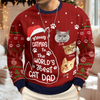 Custom Photo Meowy Catmas To The World Cat Ugly Sweater CH07 899462