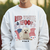 Custom Dog Photo Red White Woof Bright Shirt LM32 893723