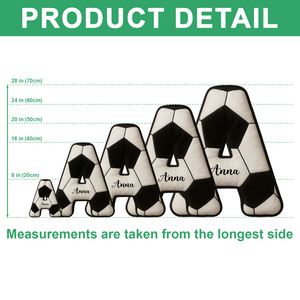 Custom Monogrammed Soccer Ball Letter Shaped Pillow Gift For Sport Lover LM32 897379