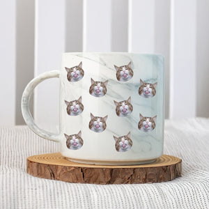 Custom Portrait Photo For Dog Cat Lover Marble Mug TH10 892511