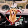Custom Dog Photo Forever In My Heart Memorial Car Hanging CH07 180040