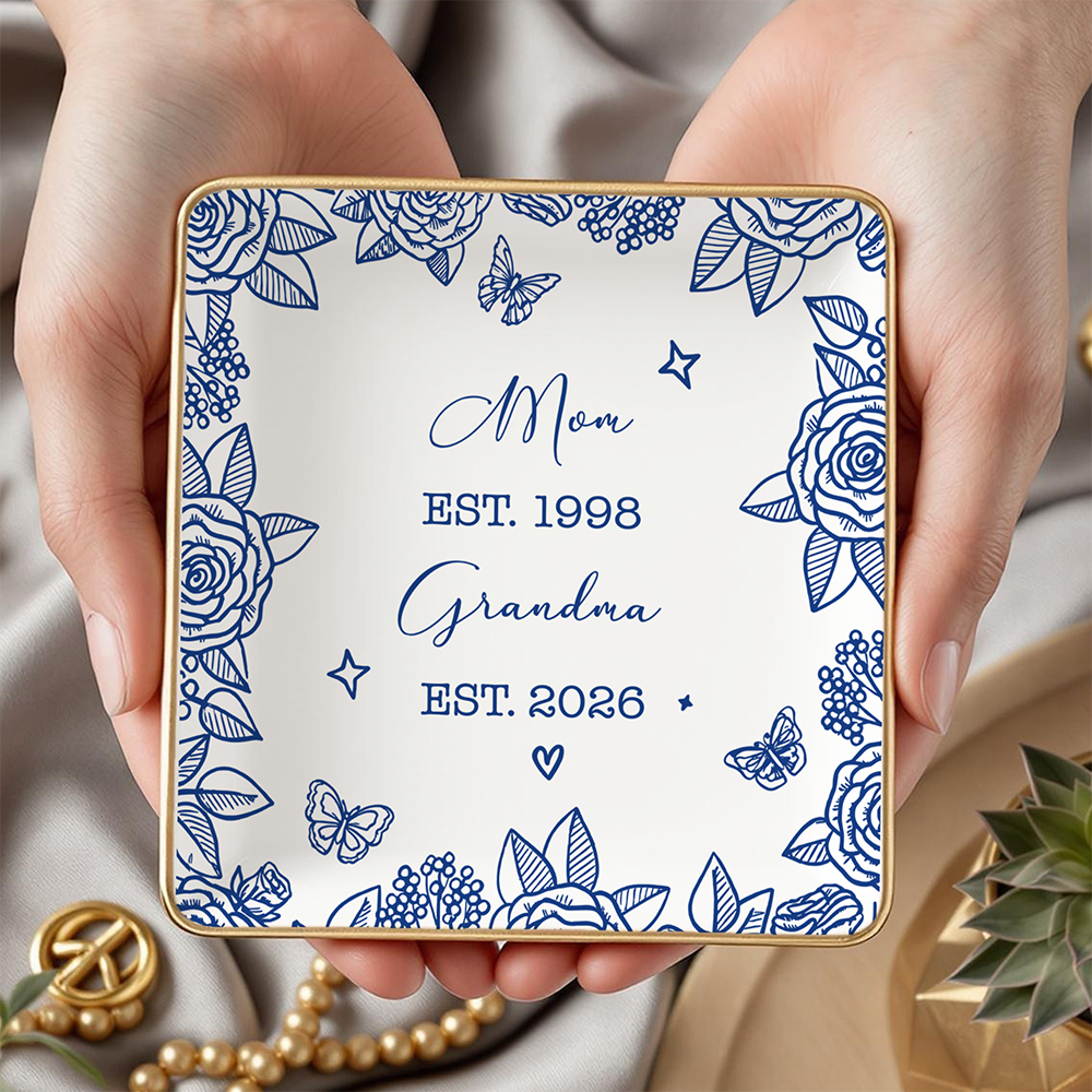 Personalized Mom Grandma Est Jewelry Ring Dish Gift For Mother's Day LM32 899255